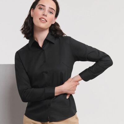 Women's long sleeve easycare Oxford shirt Thumbnail