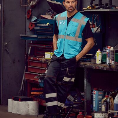 Multifunctional executive hi-vis waistcoat (HVW801) Thumbnail