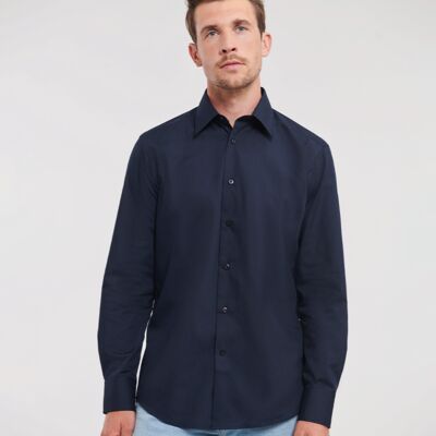 Russell Collection Long Sleeve Tailored Poplin Shirt Thumbnail