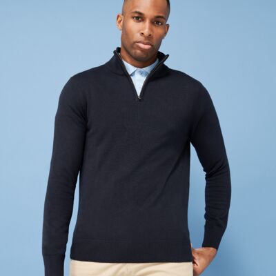 Henbury Zip Neck Sweater Thumbnail