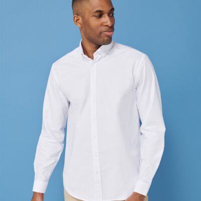 Henbury Modern Long Sleeve Classic Fit Oxford Shirt Thumbnail