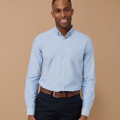 Henbury Modern Long Sleeve Regular Fit Oxford Shirt Thumbnail